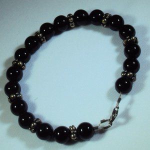Black Onyx & Sterling Silver Reiki Infused